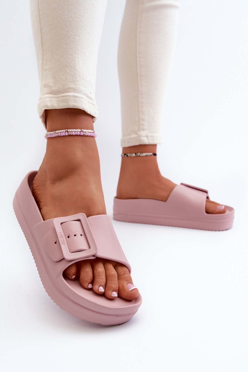 Sandał Klapki Model Big Star NN274A663 Pink - Step in style - obrazek 3