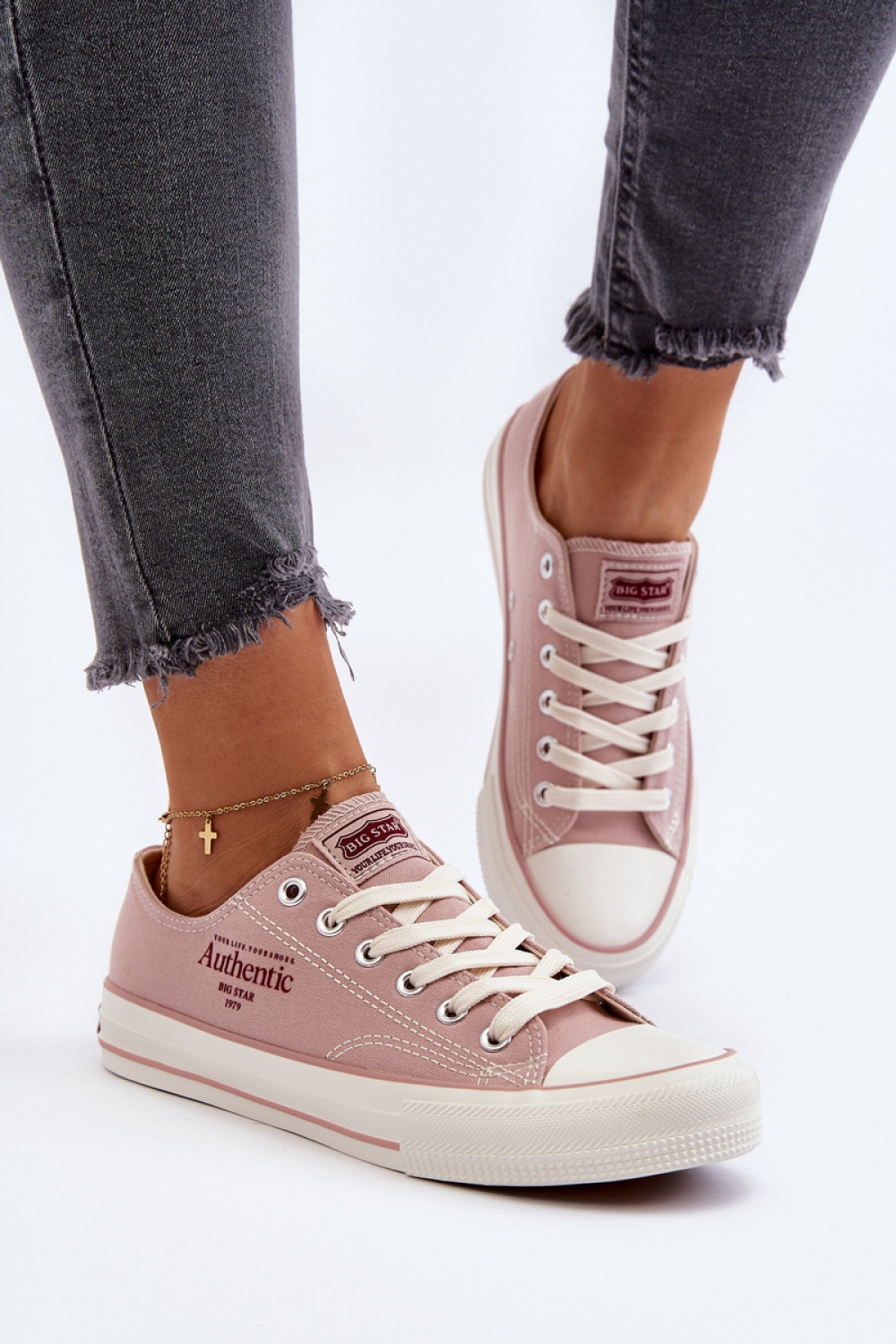 Trampki Model Big Star NN274239 Pink - Step in style - obrazek 3