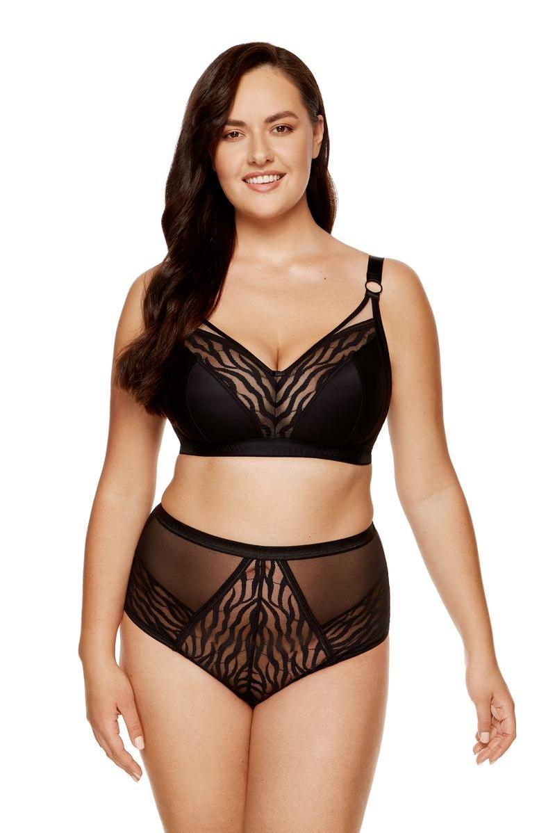Biustonosz Soft Model Serena B2 Black/Beige - Gorteks - obrazek 2