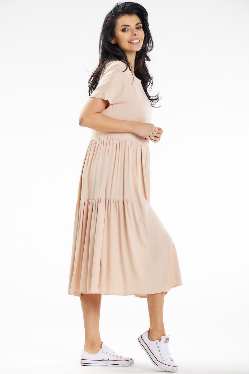 Sukienka Model A639 Beige - awama - obrazek 2
