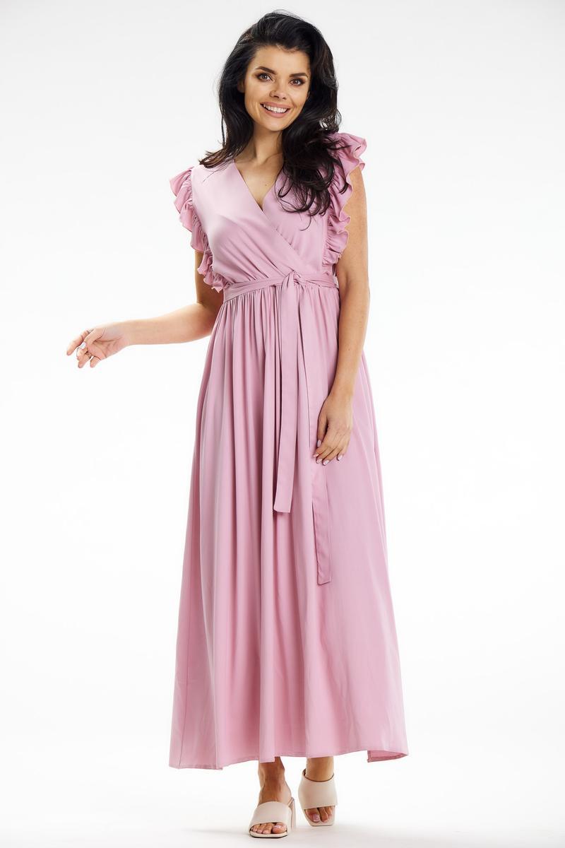 Sukienka Model A638 Dirty Pink - awama - obrazek 4