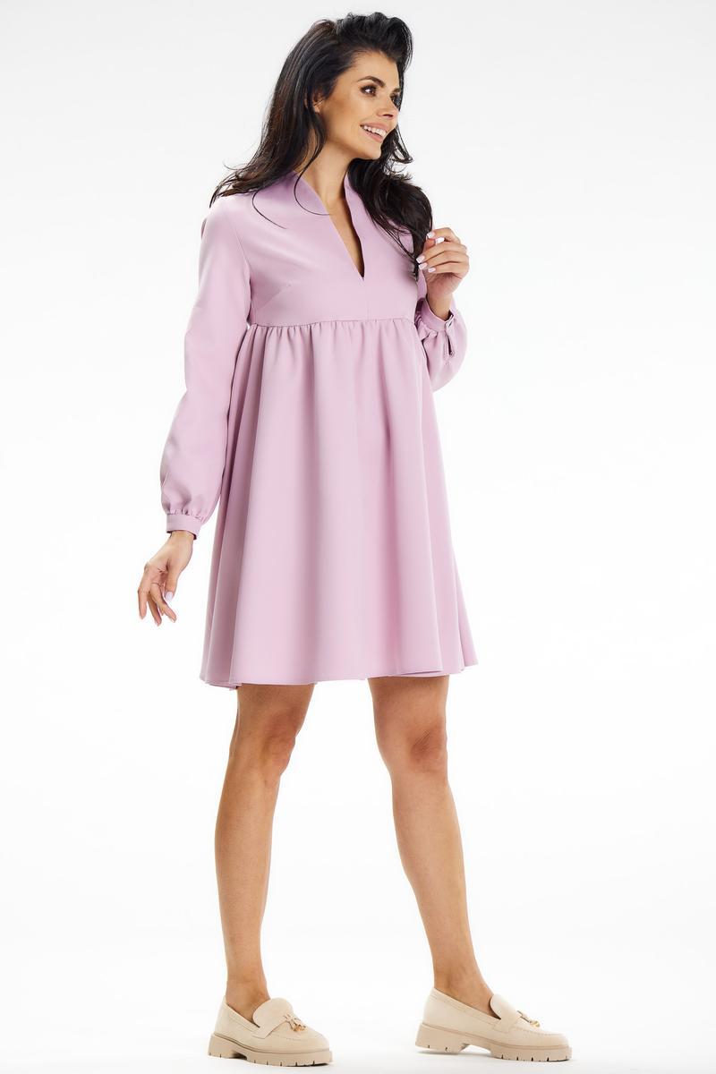 Sukienka Model A636 Dirty Pink - awama - obrazek 4