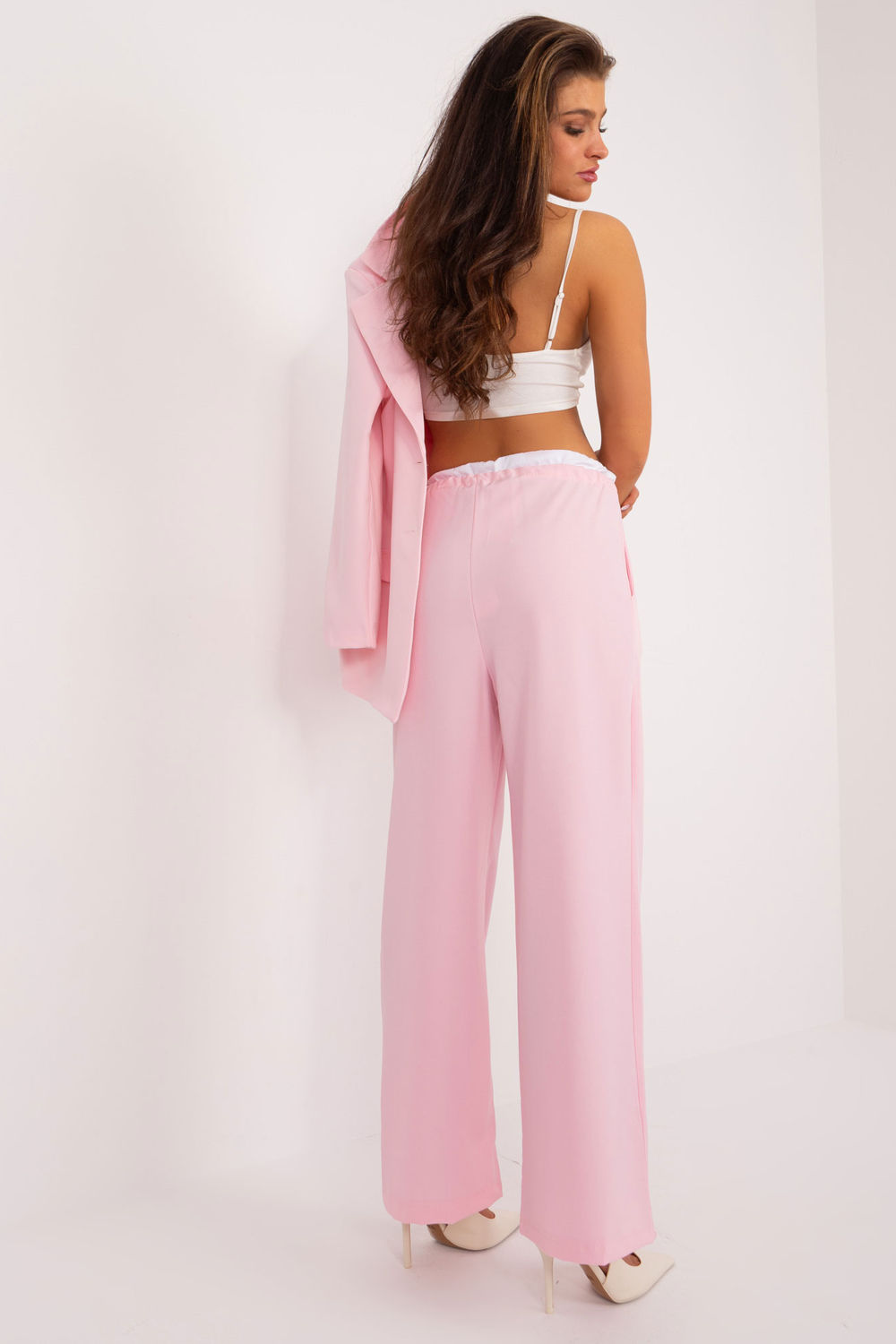 Spodnie Damskie Model DHJ-SP-A7327TR.28 Light Pink - Italy Moda - obrazek 3