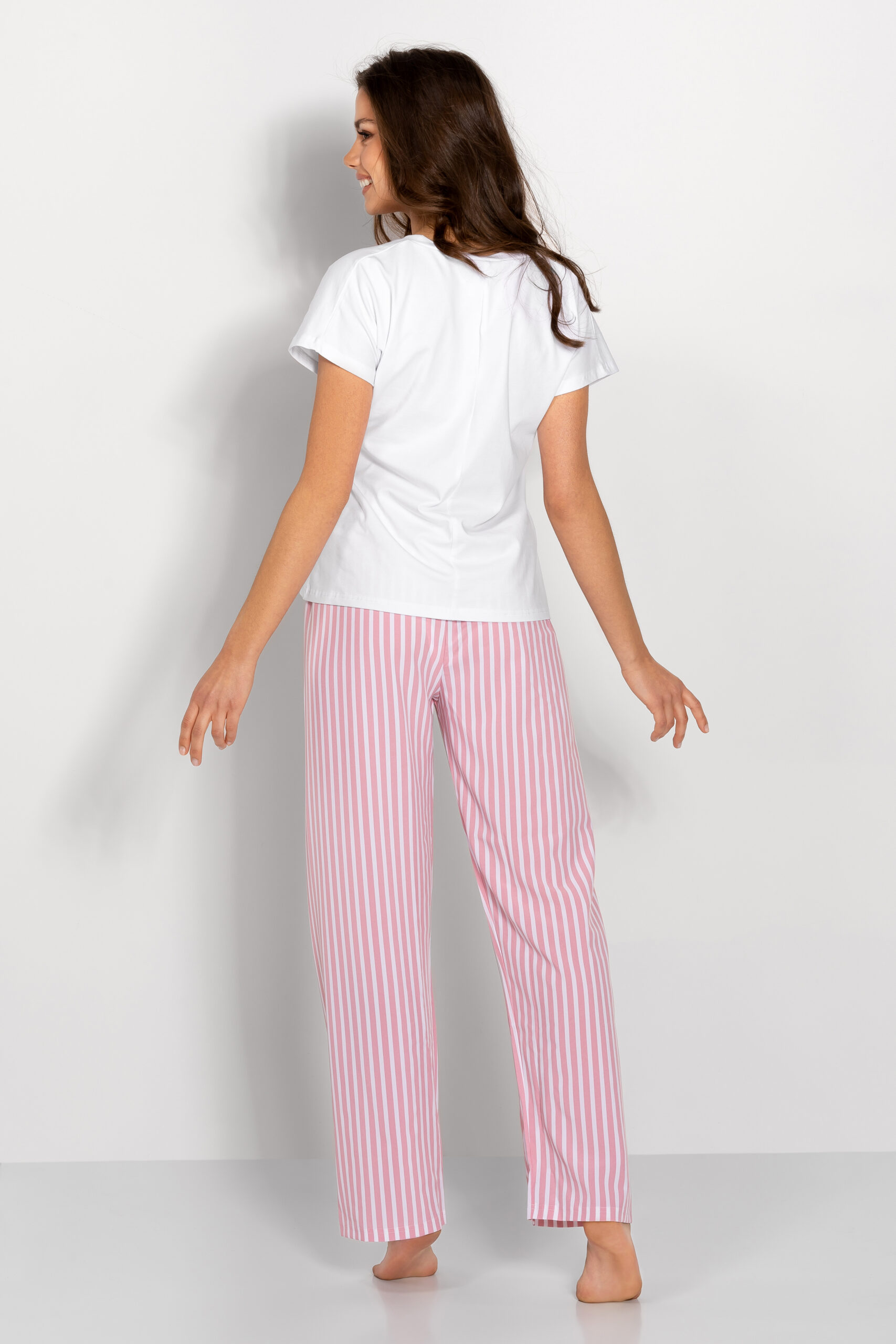 Piżama Damska Model Jennifer 223533 White/Pink - Momenti Per Me - obrazek 2
