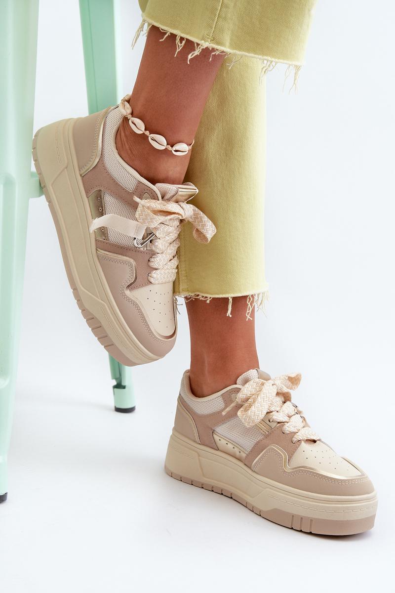 Buty Sportowe Model Moun WX-131 Beige - Step in style - obrazek 3