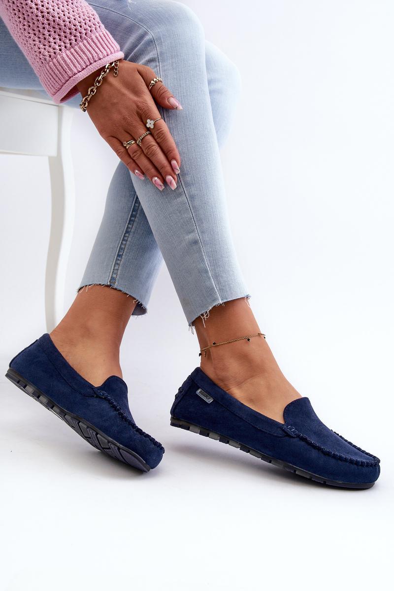 Mokasyny Model Amrutia DF937 Navy - Step in style - obrazek 3