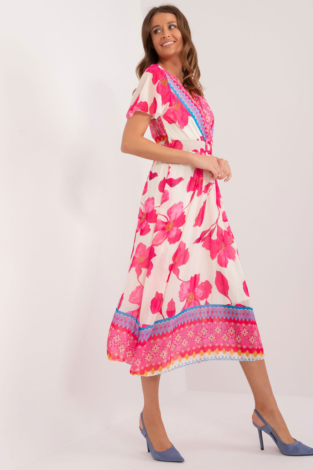 Sukienka Model DHJ-SK-11331-5.19 Dark Pink - Italy Moda - obrazek 2