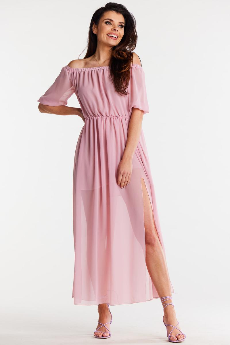 Sukienka Model A515 Powder Pink - awama - obrazek 2