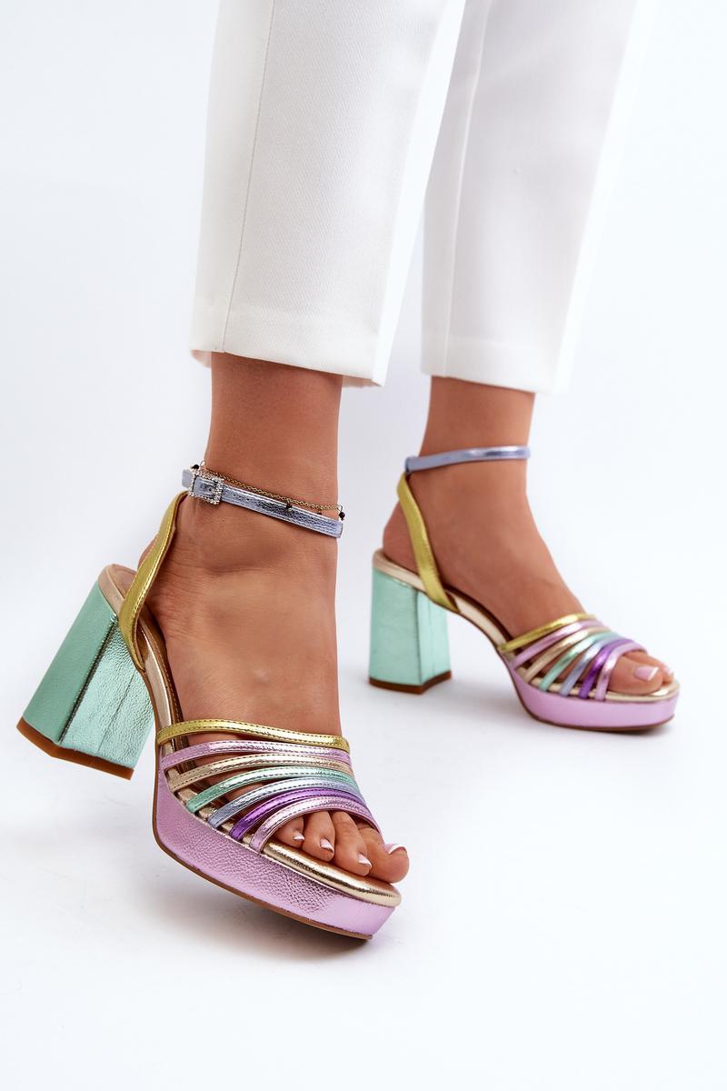 Sandały Model DA CR920 Multicolor Violet - Step in style - obrazek 3