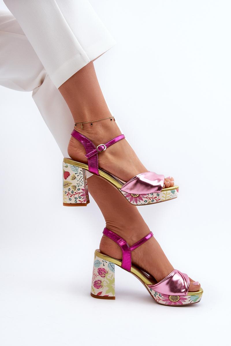 Sandały Model DA CR980 Pink - Step in style - obrazek 3