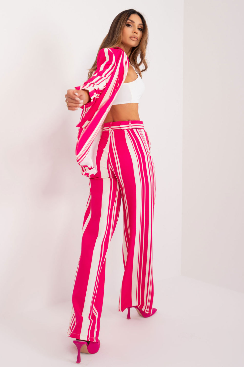 Spodnie Damskie Model DHJ-SP-5077.27 Fuksja - Italy Moda - obrazek 3