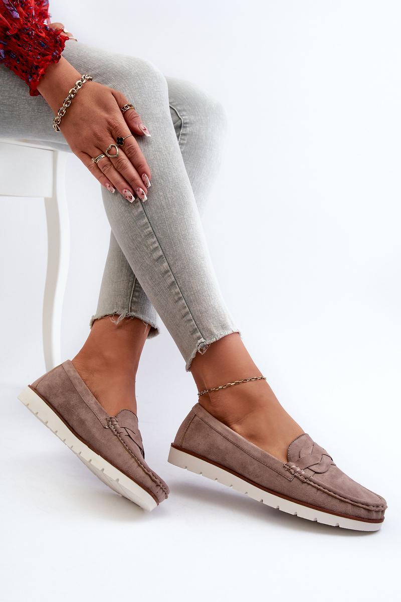 Mokasyny Model Nestalia 834280 Dark Beige - Step in style - obrazek 2