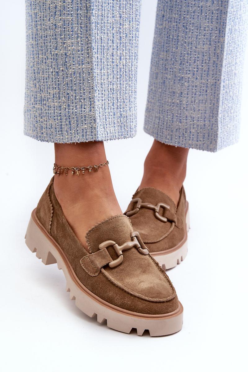 Mokasyny Model DA TW117 Brown - Step in style - obrazek 3