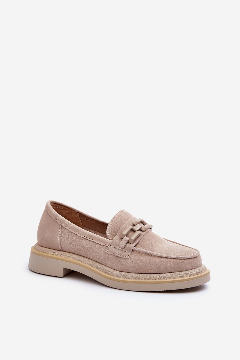 Mokasyny Model DA TW101 Beige - Step in style - obrazek 2