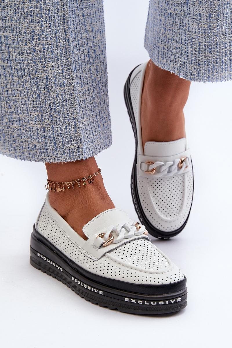 Mokasyny Model S.Barski LR618 White - Step in style - obrazek 3