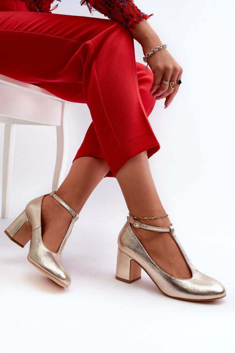 Czółenka Model Raniyah 834283 Gold - Step in style - obrazek 2