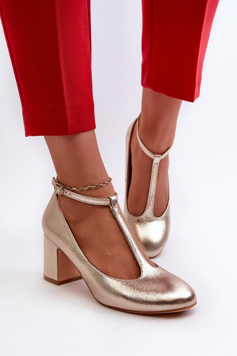 Czółenka Model Raniyah 834283 Gold - Step in style - obrazek 3