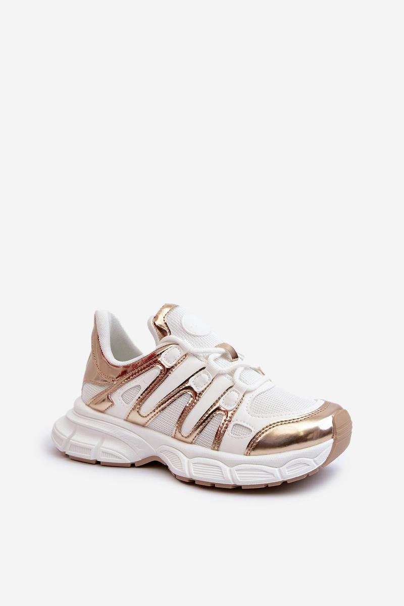 Buty Sportowe Model Ahmani NB633P White/Gold - Step in style - obrazek 2