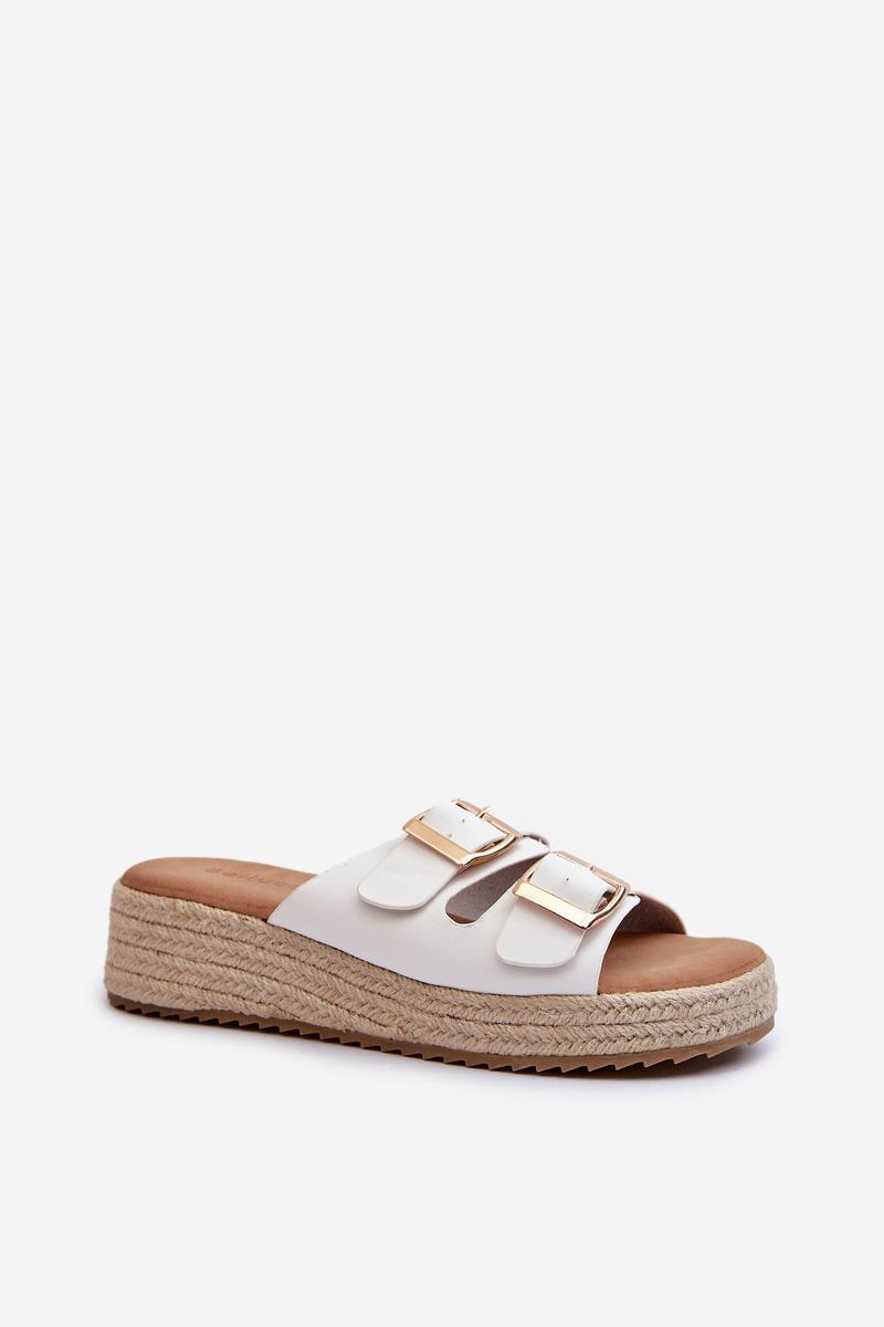 Sandał Klapki Model Zaloemi C-315 White - Step in style - obrazek 2