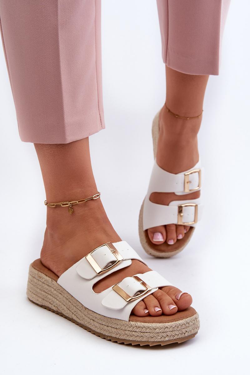 Sandał Klapki Model Zaloemi C-315 White - Step in style - obrazek 3