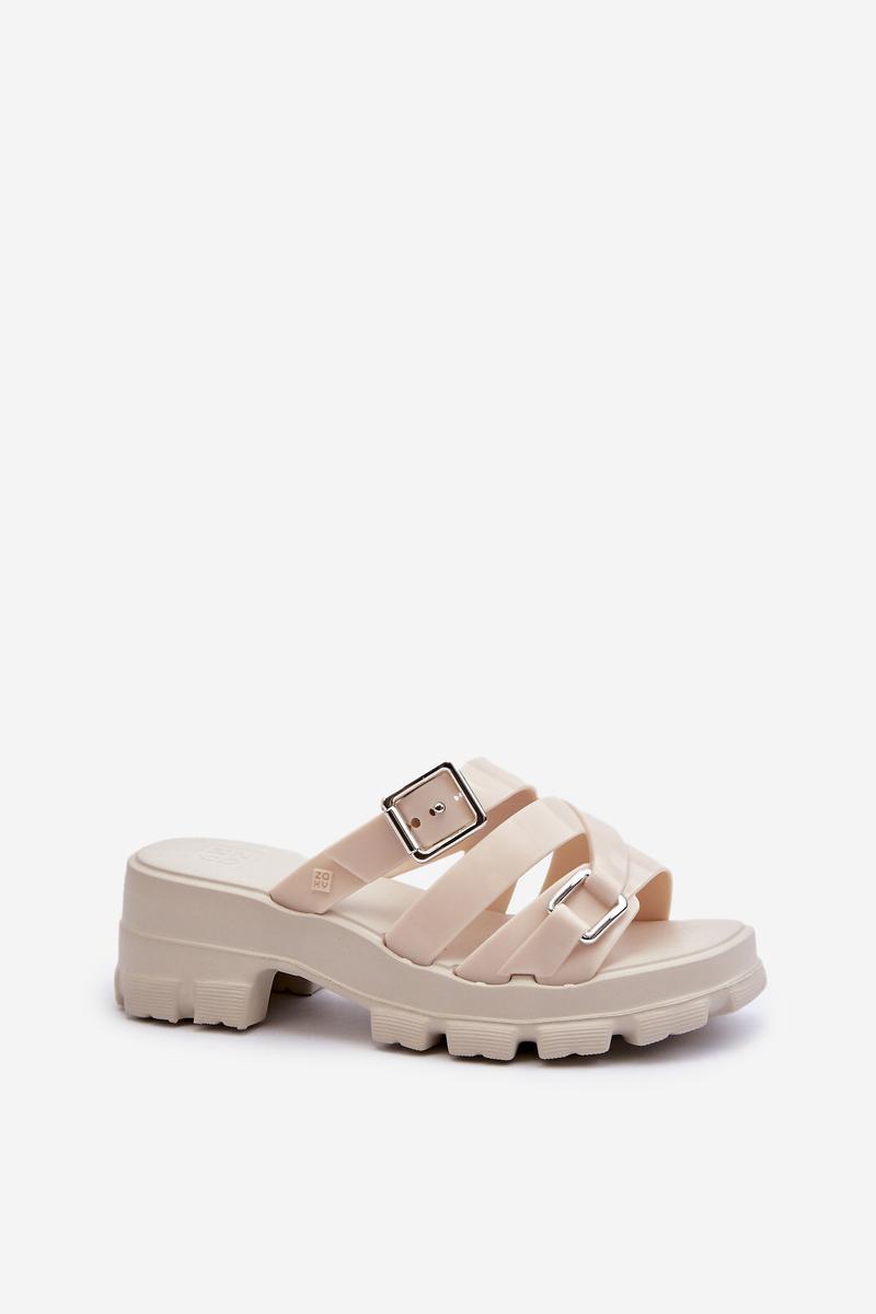 Sandał Klapki Model Zaxy NN285042 Light Beige - Step in style - obrazek 2