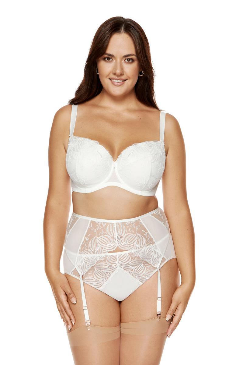 Gorsety, body, pasy Pas do pończoch Model Cherie PPW Cream - Gorteks - obrazek 2
