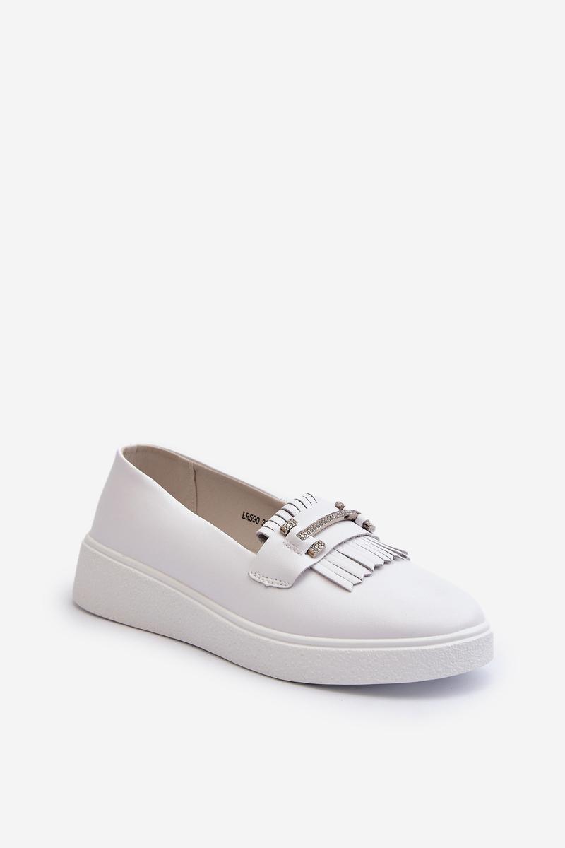 Mokasyny Model S.Barski LR590 White - Step in style - obrazek 2