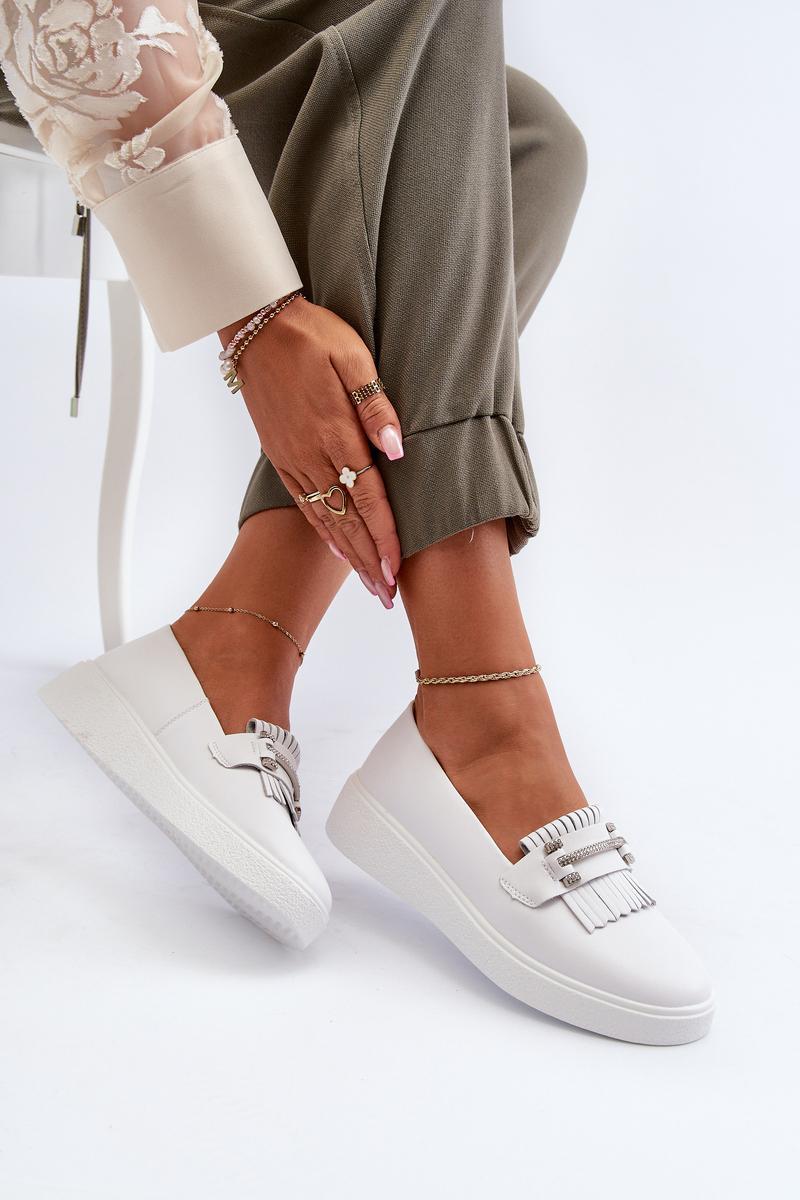 Mokasyny Model S.Barski LR590 White - Step in style - obrazek 3