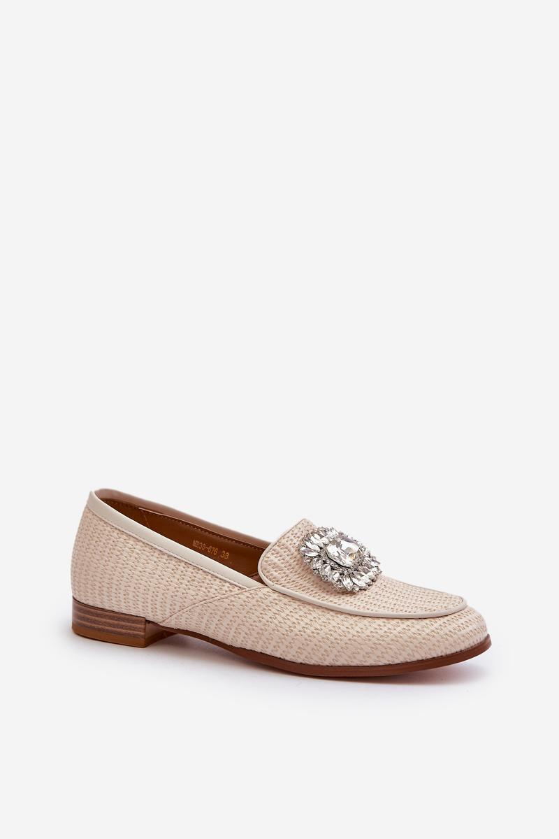 Mokasyny Model DA MR38-676 Beige - Step in style - obrazek 2