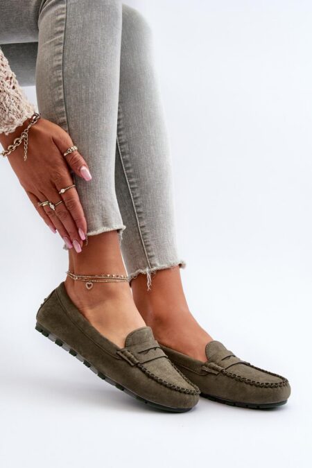 Mokasyny Model Glimris 24PB02-7673 Dark Green - Step in style