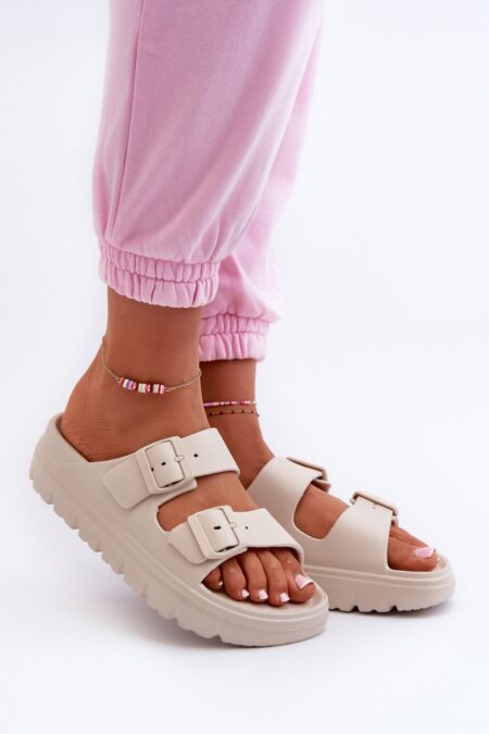 Sandał Klapki Model Melorea 24SD97-5610 Beige - Step in style