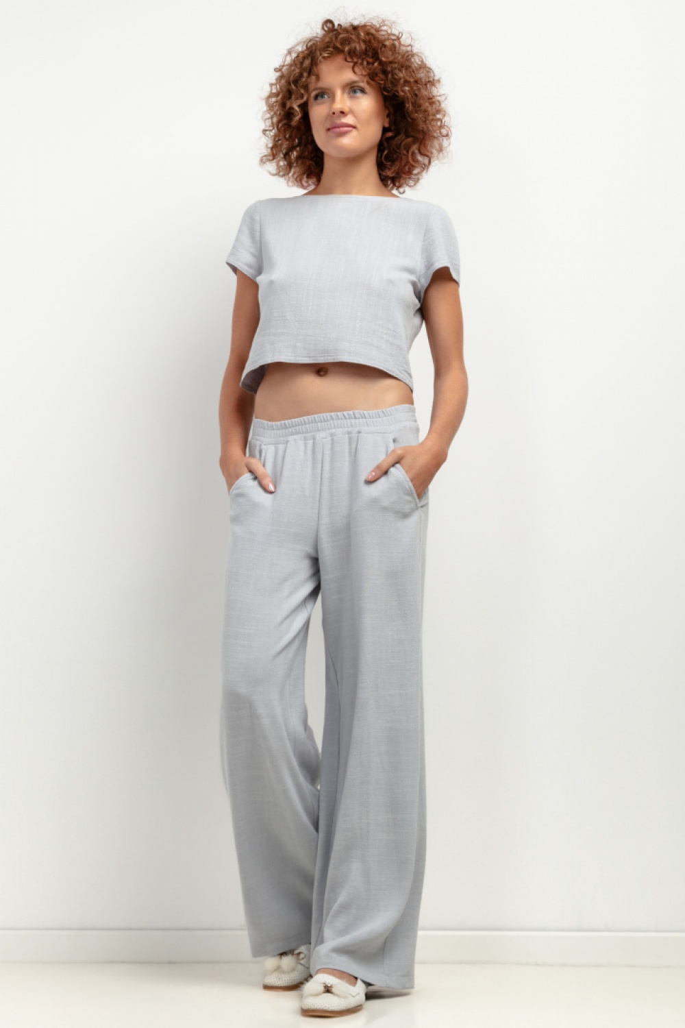 Bluzka Model T401 Grey Melange - Tessita - obrazek 4