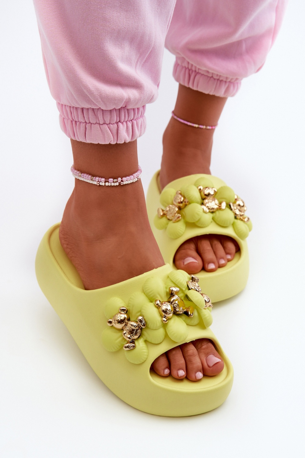 Sandał Klapki Model Bremavia BG181 Limonka - Step in style - obrazek 3