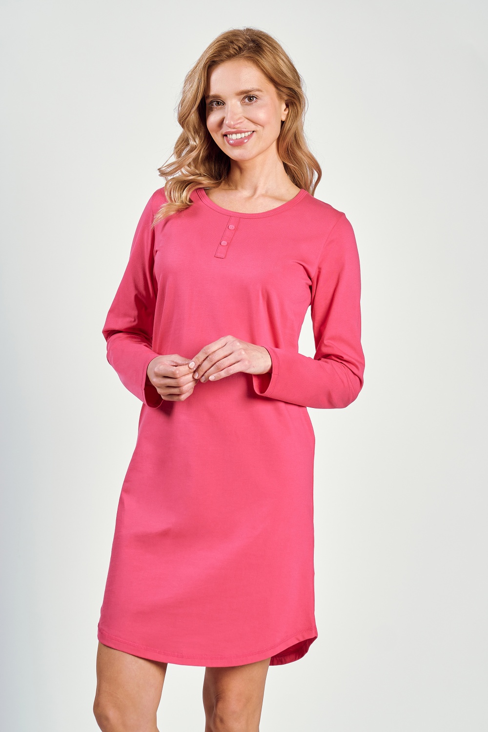 Koszulka nocna Koszula Nocna Model Daphne 3223 Fuksja - Taro - obrazek 2