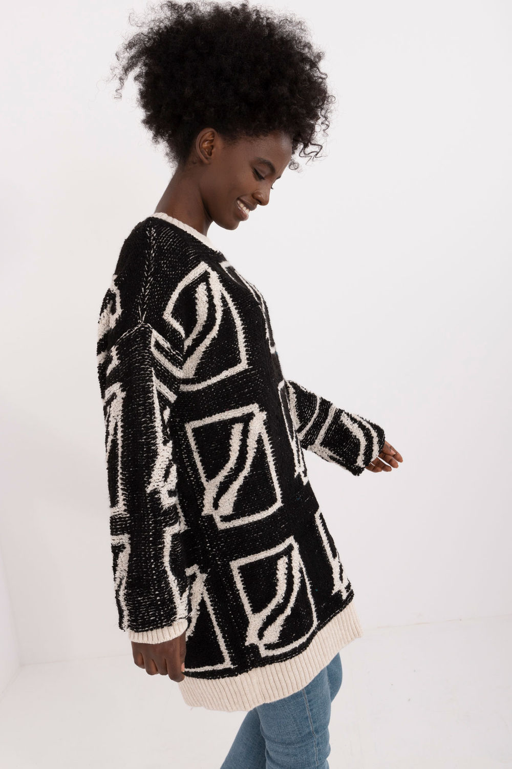 Sweter Damski Model BA-SW-0277.02 Black - Badu - obrazek 2