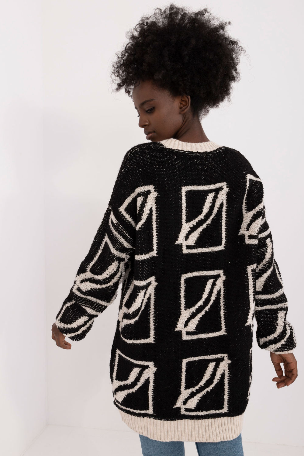 Sweter Damski Model BA-SW-0277.02 Black - Badu - obrazek 3
