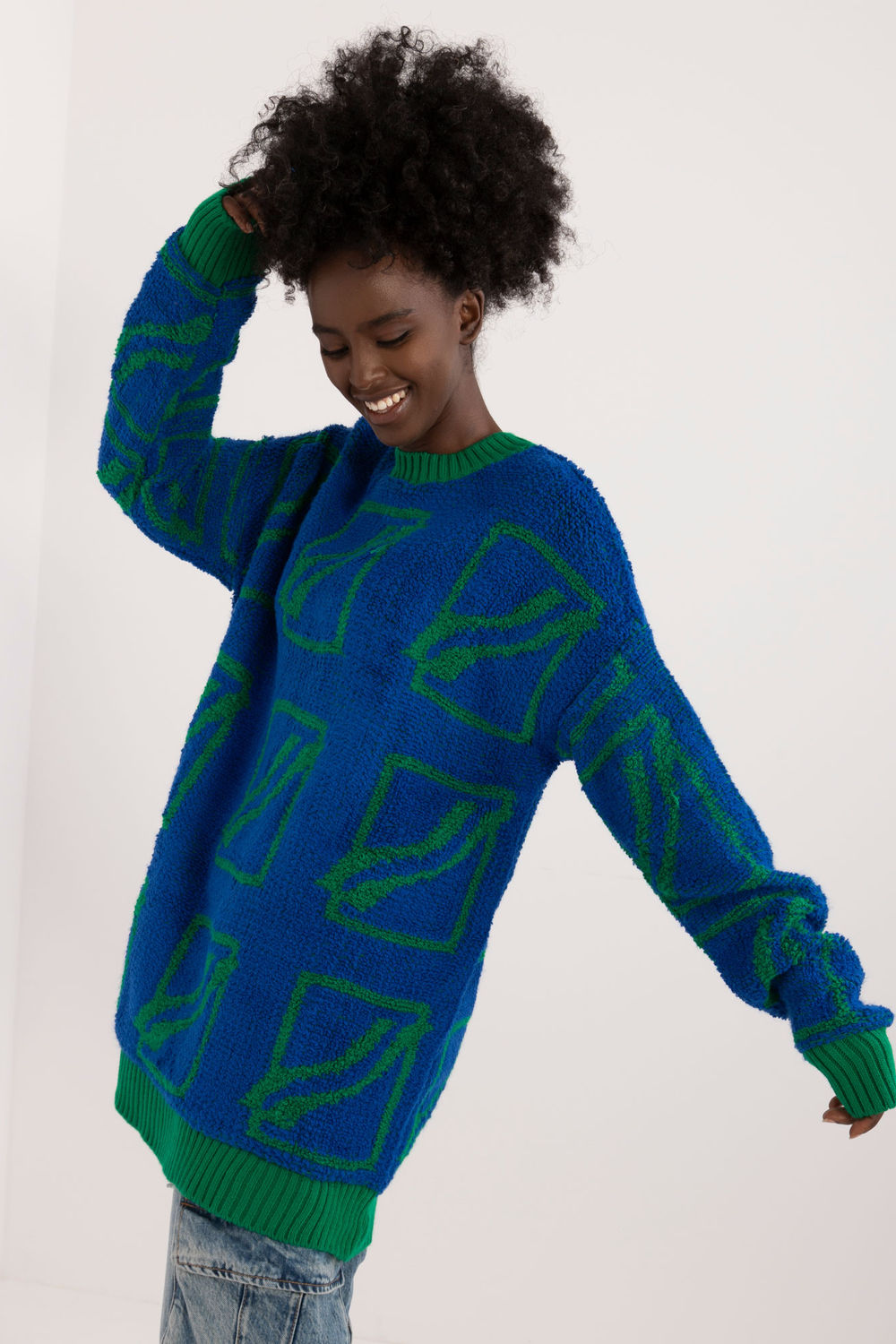 Sweter Damski Model BA-SW-0277.02 Dark Blue - Badu - obrazek 2