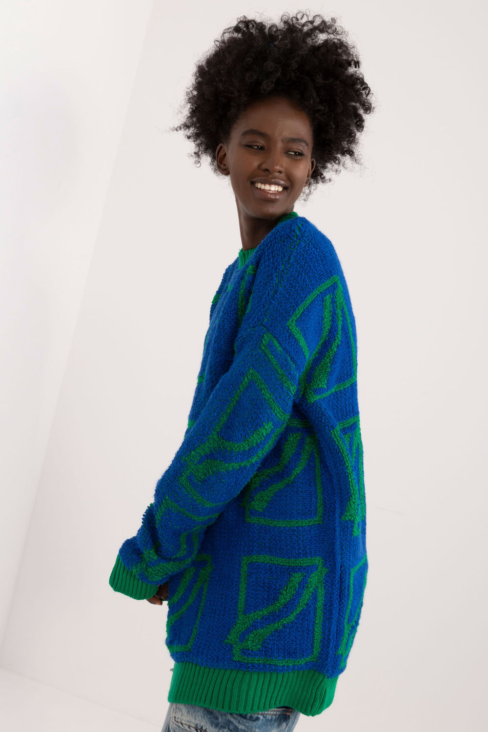 Sweter Damski Model BA-SW-0277.02 Dark Blue - Badu - obrazek 4