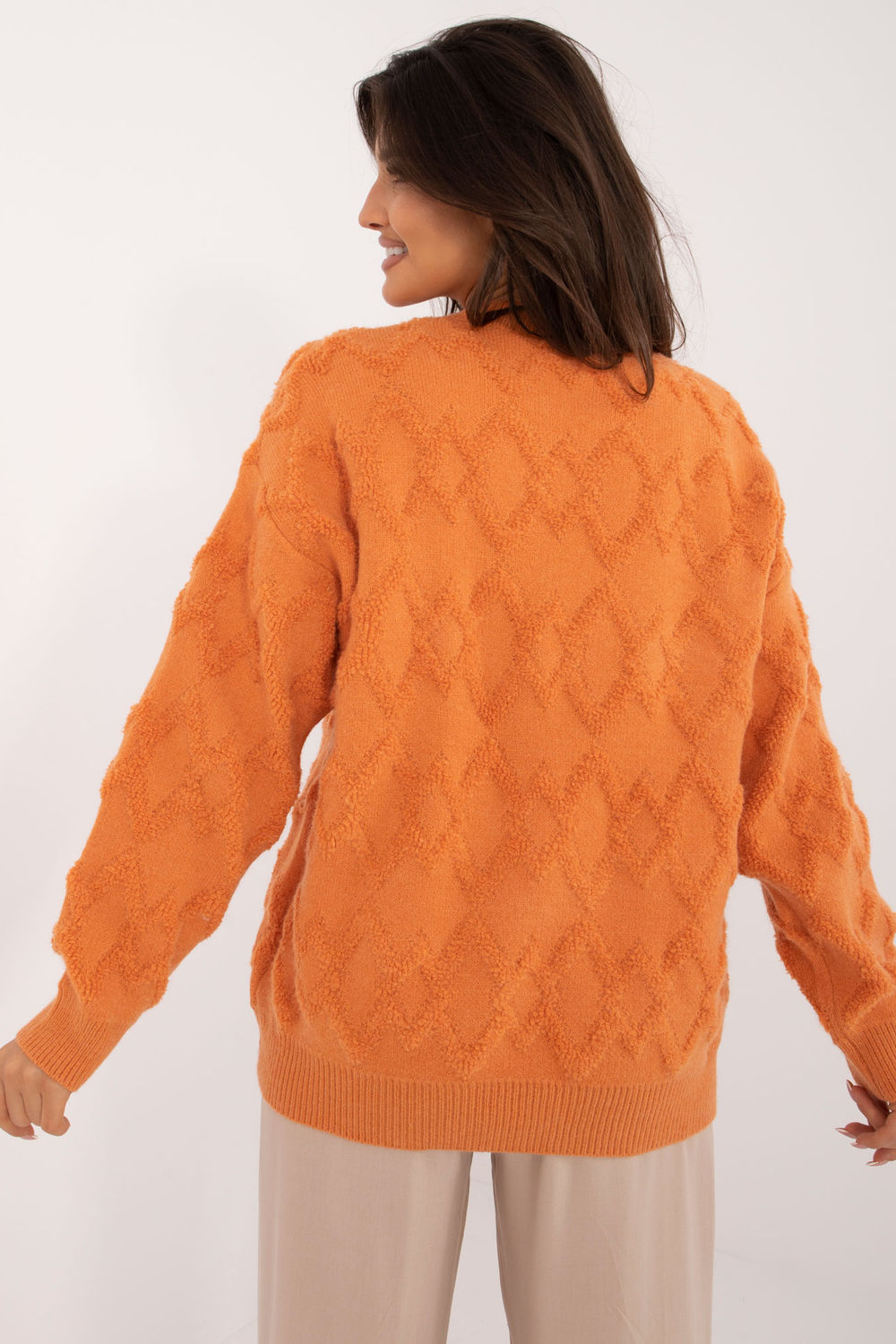 Sweter Damski Model AT-SW-2361.61 Orange - AT - obrazek 3