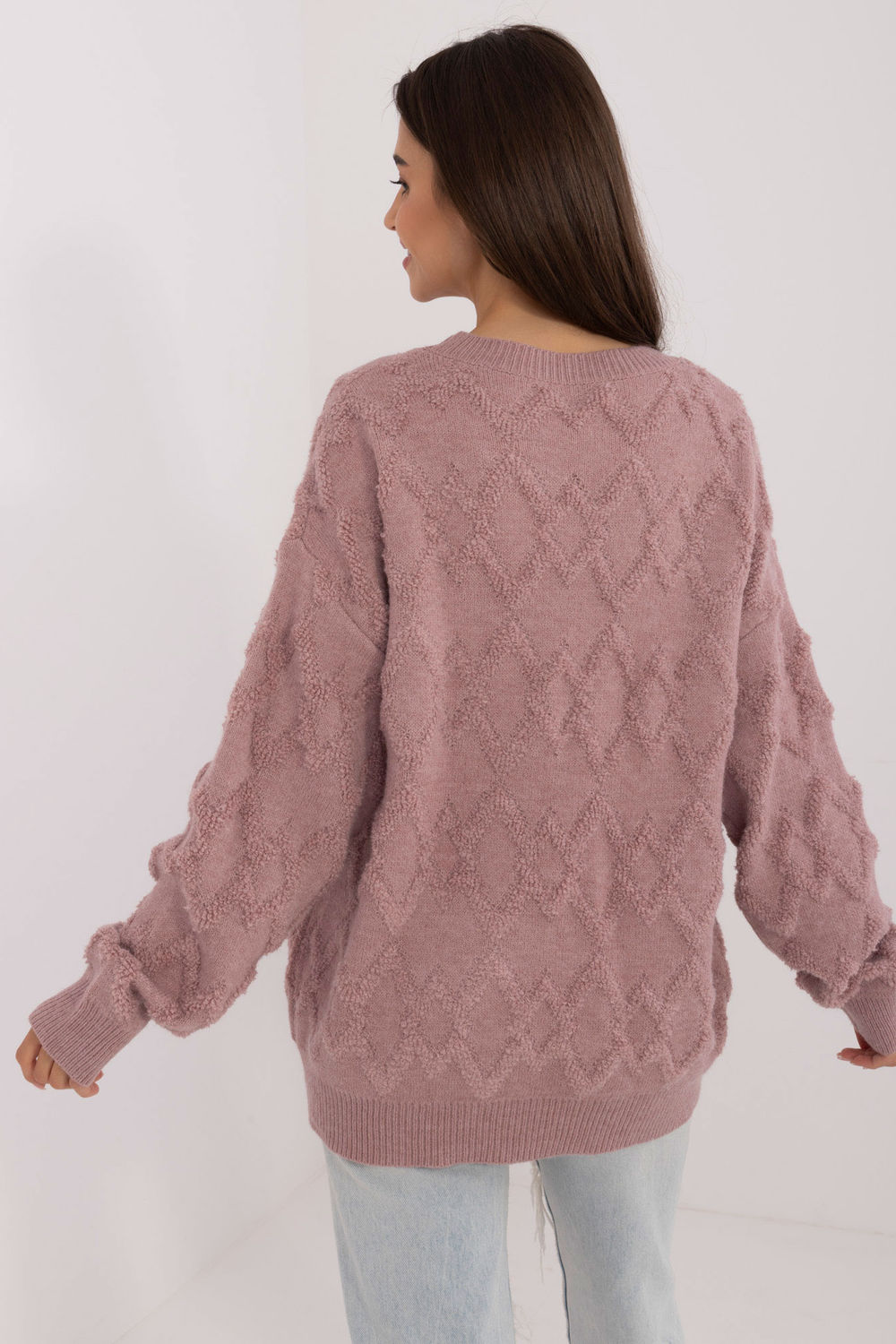 Sweter Damski Model AT-SW-2361.61 Light Violet - AT - obrazek 3