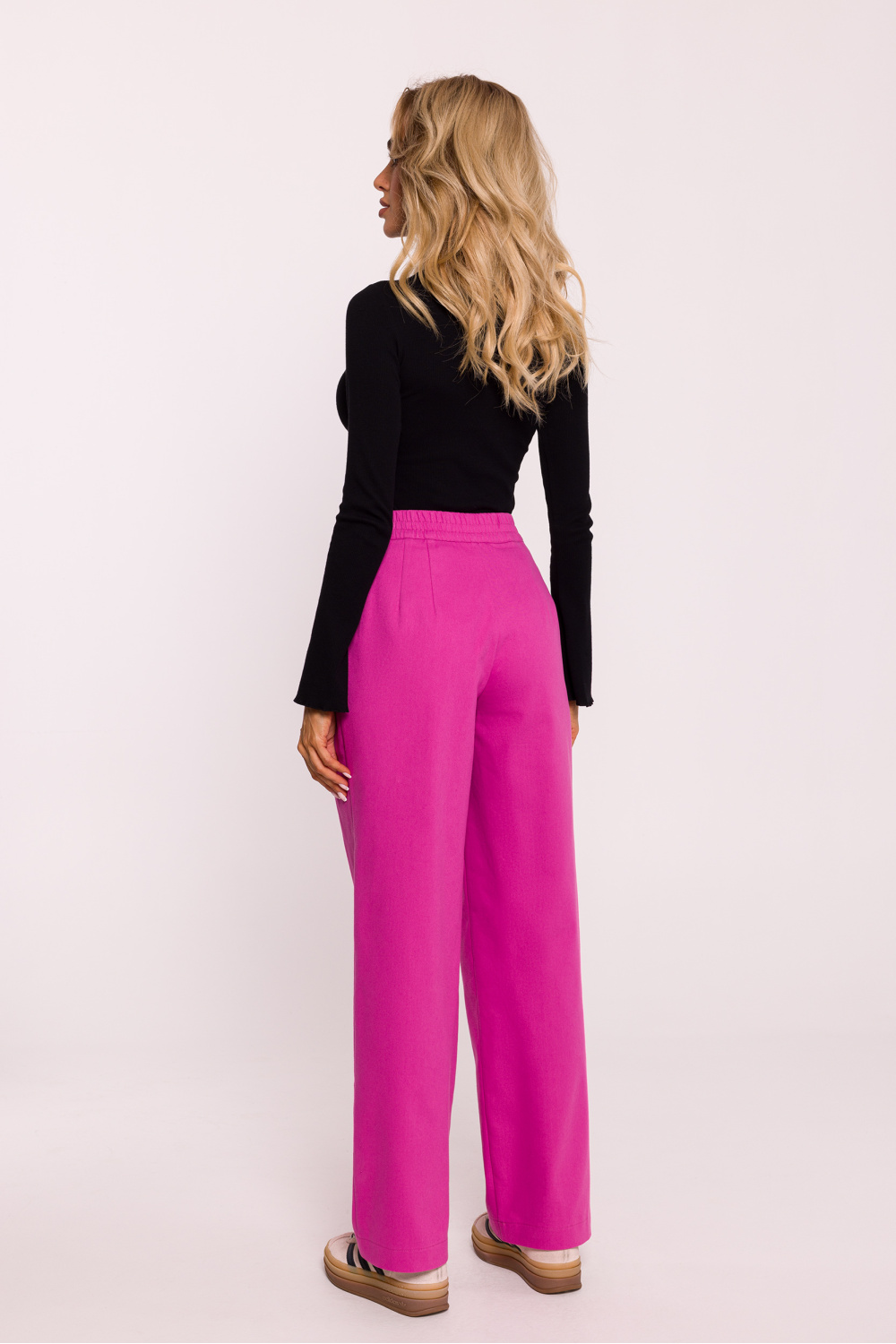 Spodnie Damskie Model MOE799 Pink - Moe - obrazek 2