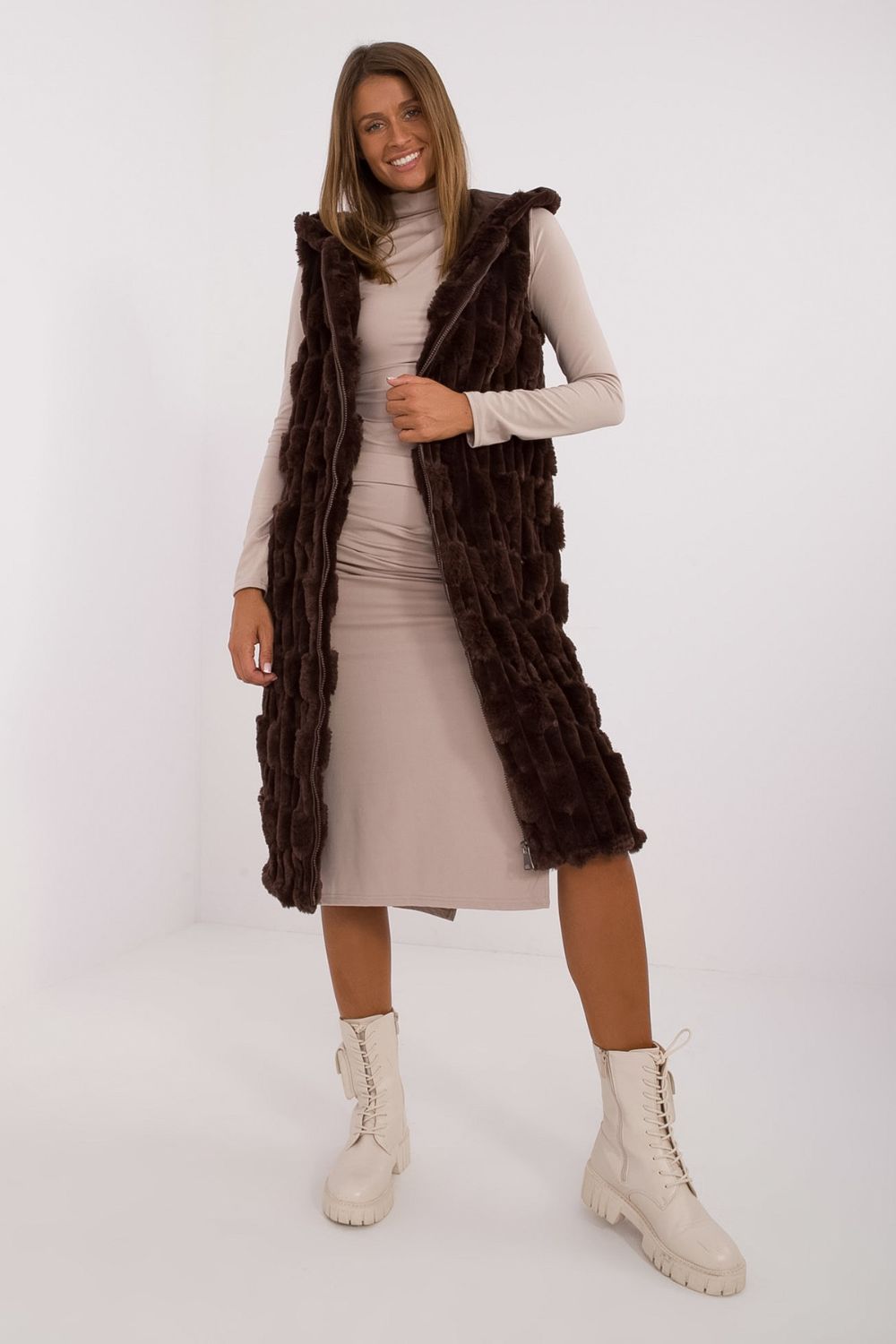 Kamizelka Model AT-KZ-2368-1.07 Dark Brown - AT - obrazek 3