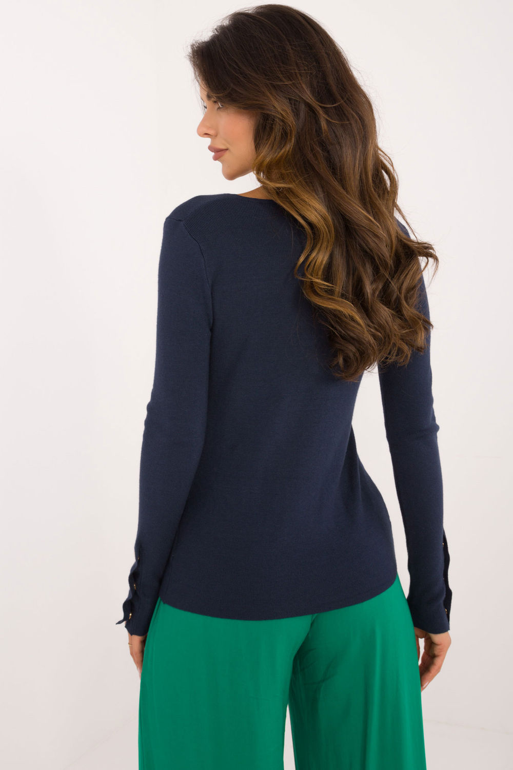 Sweter Damski Model AT-SW-2334.49 Navy - AT - obrazek 3