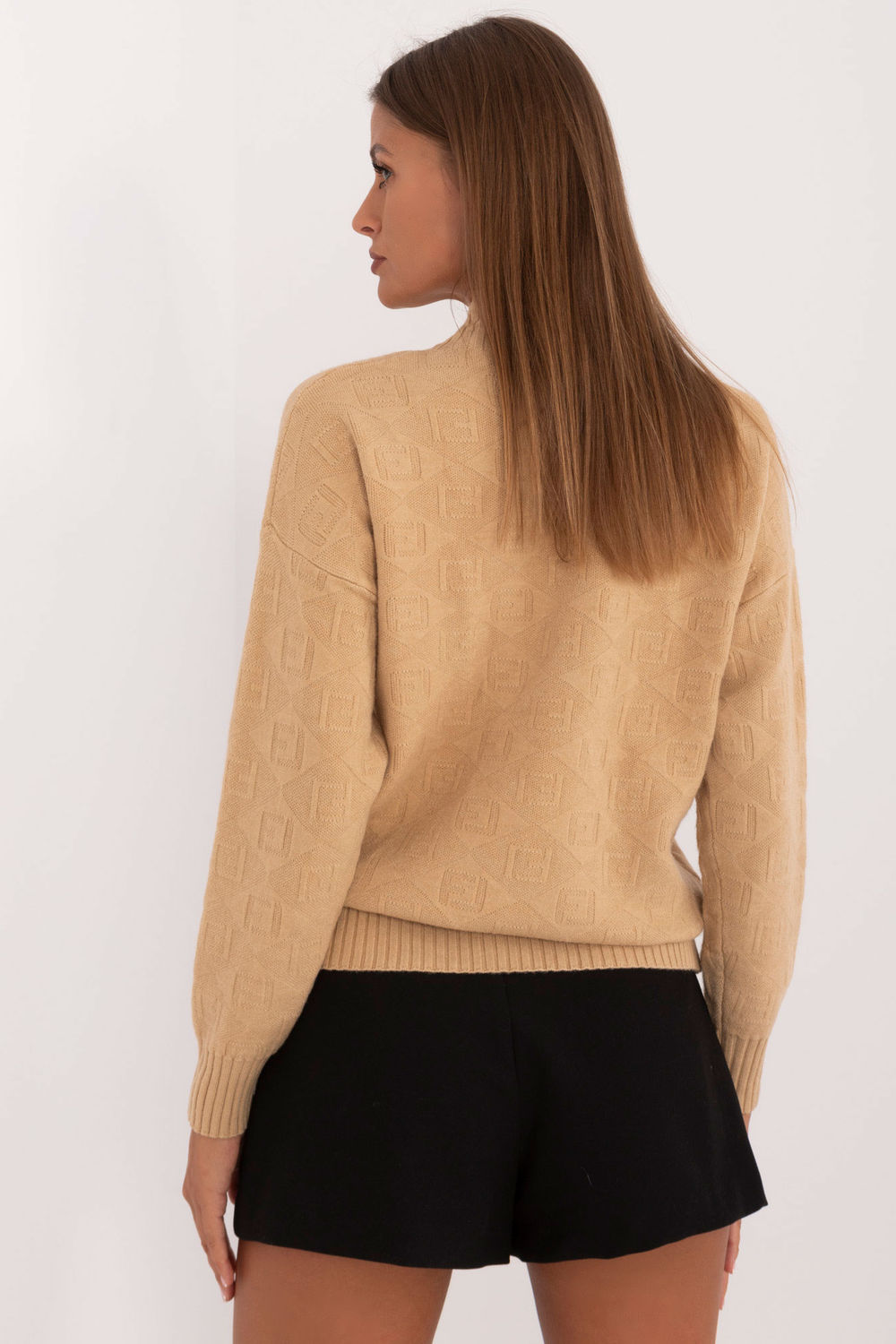 Sweter Damski Model AT-SW-2339.54 Light Camel - AT - obrazek 3