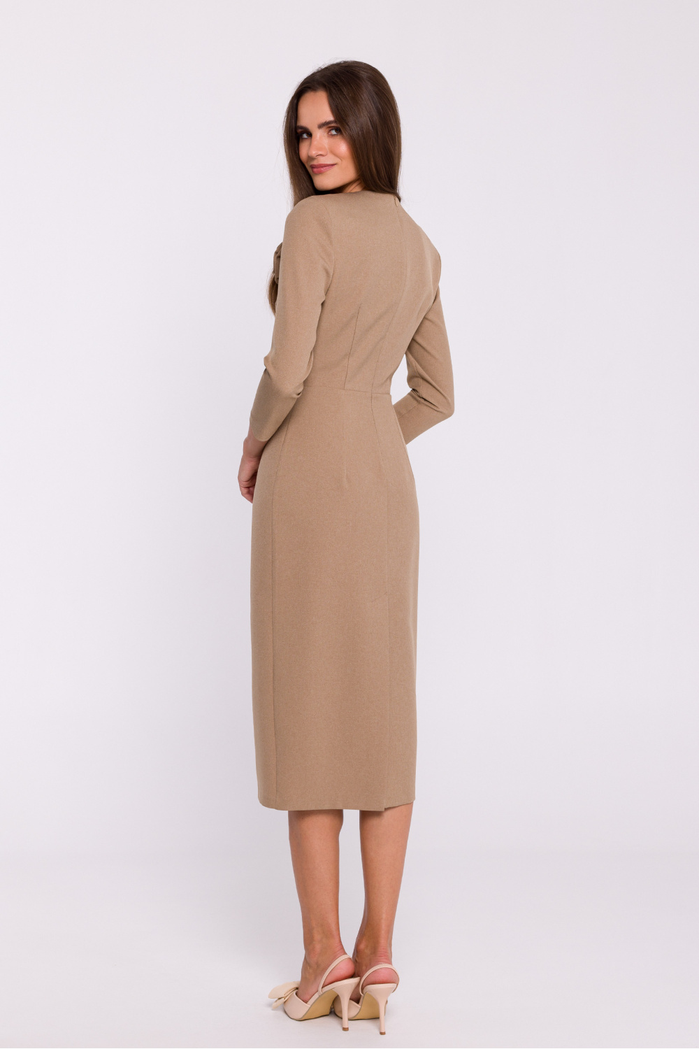 Sukienka Model S372 Beige - Stylove - obrazek 3