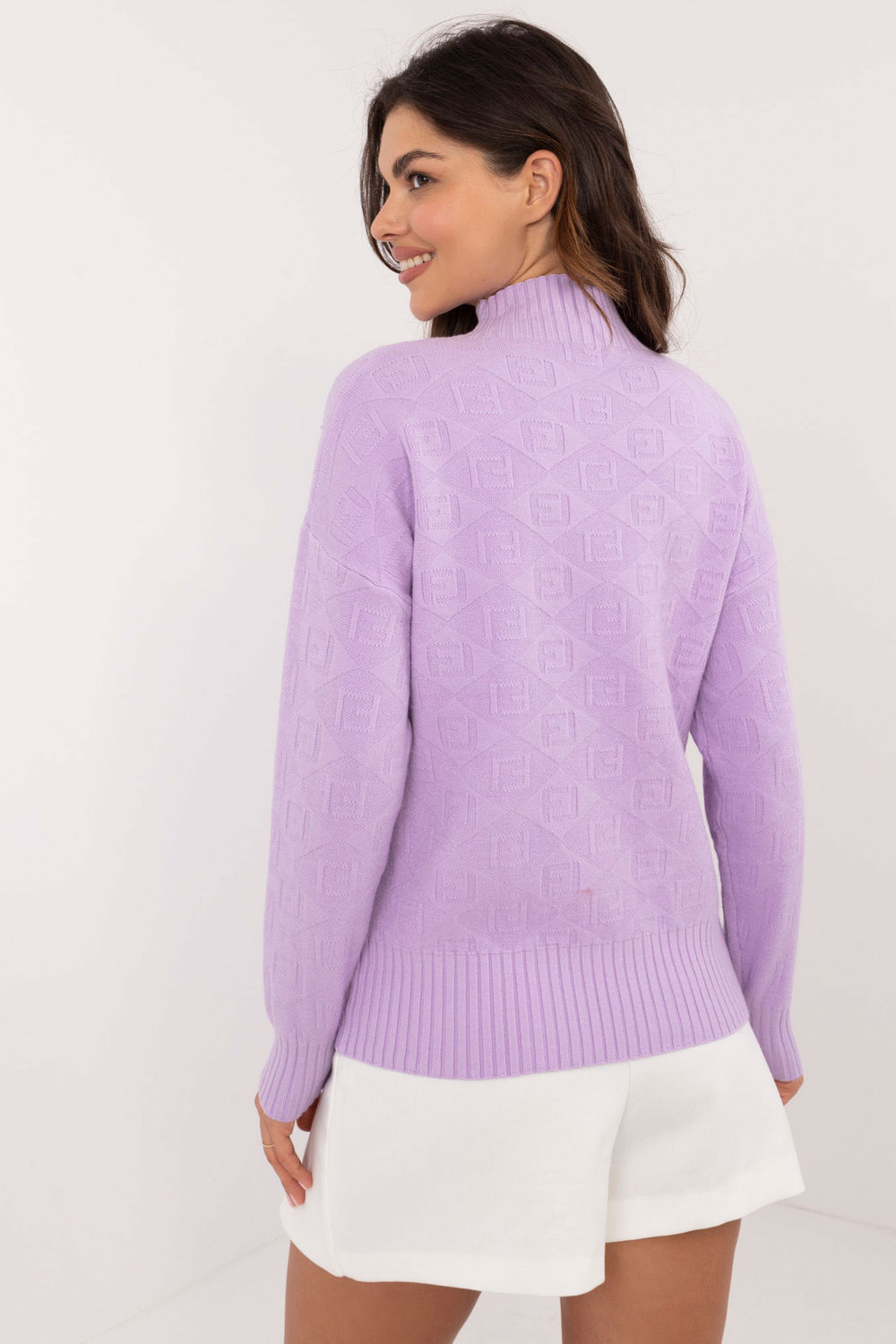 Sweter Damski Model AT-SW-2339.54 Light Violet - AT - obrazek 3