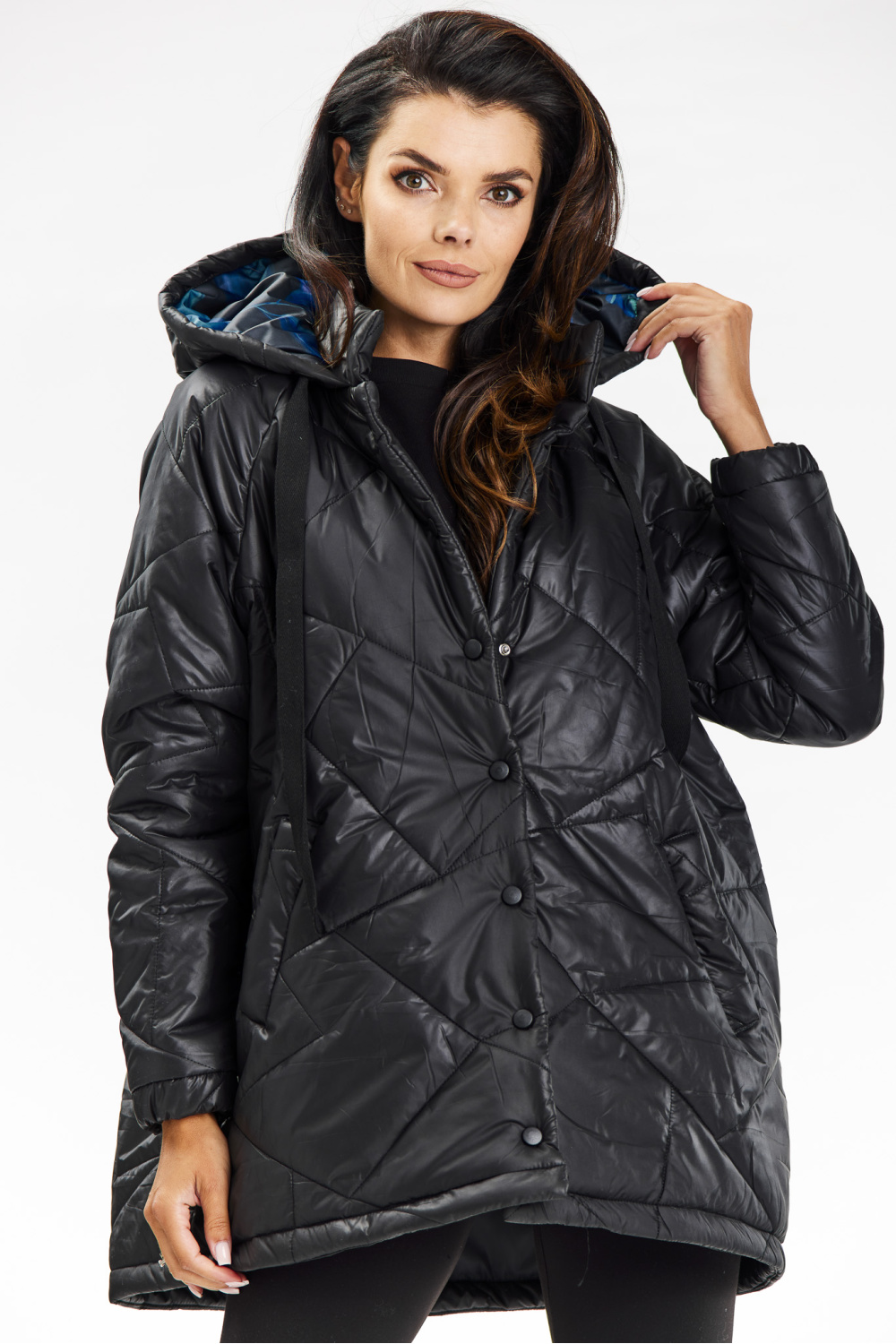 Kurtka Damska Model A687 Black - awama - obrazek 4