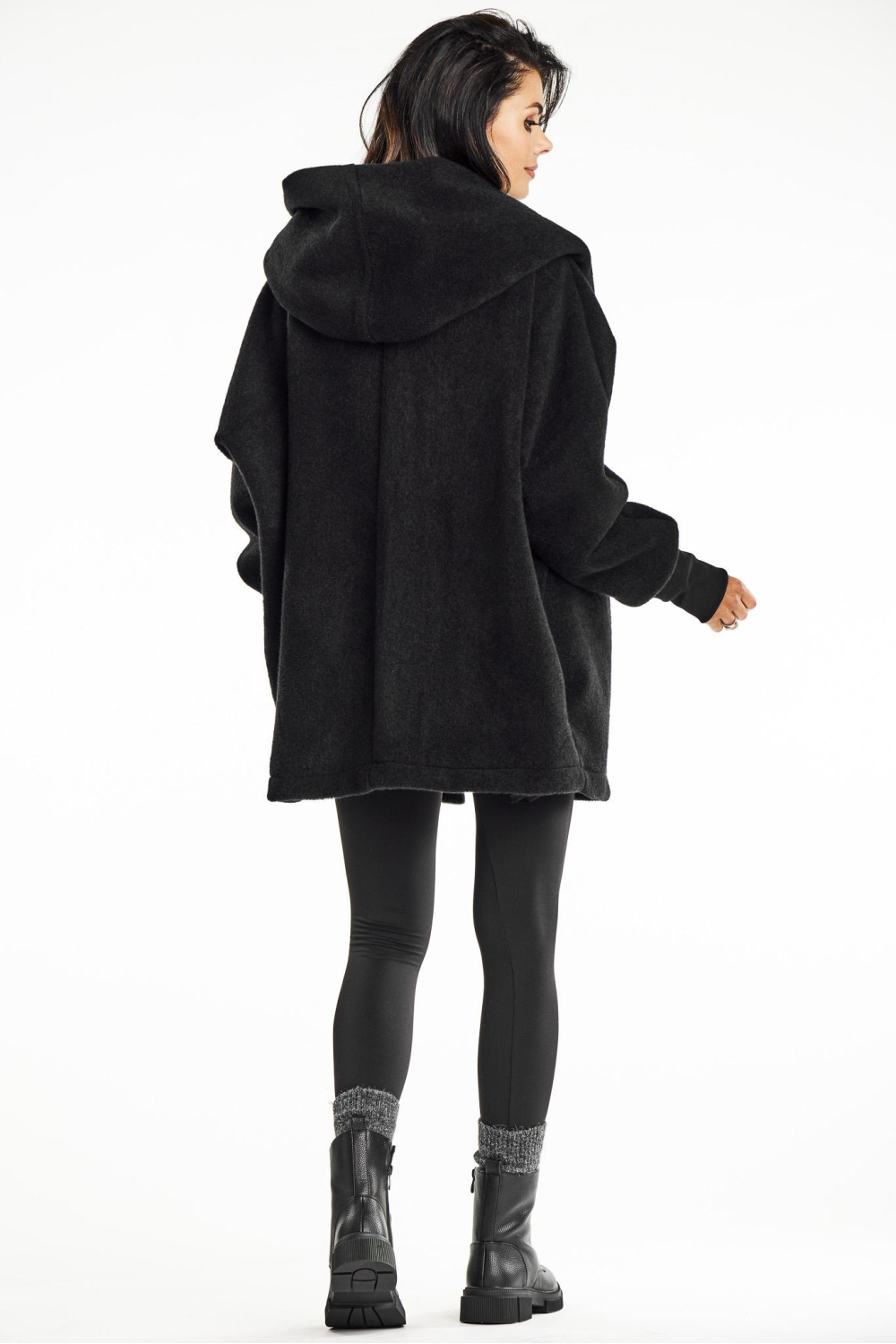 Płaszcz Damski Model A681 Black - awama - obrazek 3