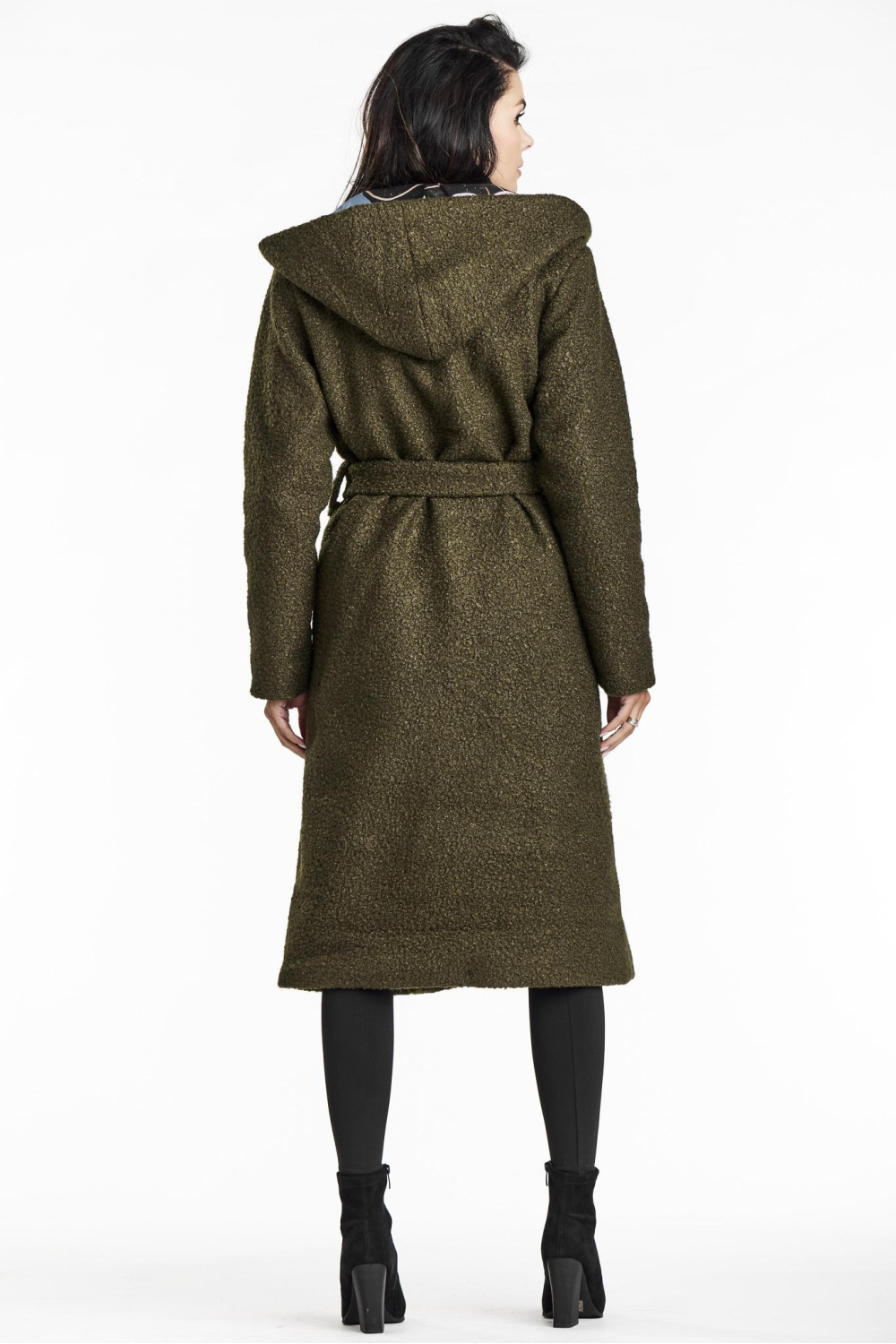 Płaszcz Damski Model A680 Khaki - awama - obrazek 3