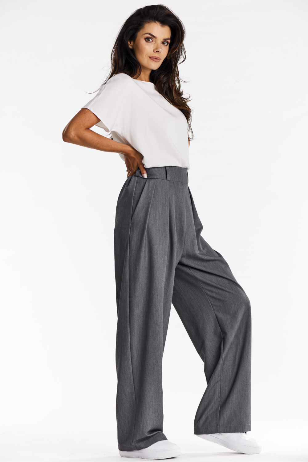 Spodnie Damskie Model A674 Grey - awama - obrazek 2